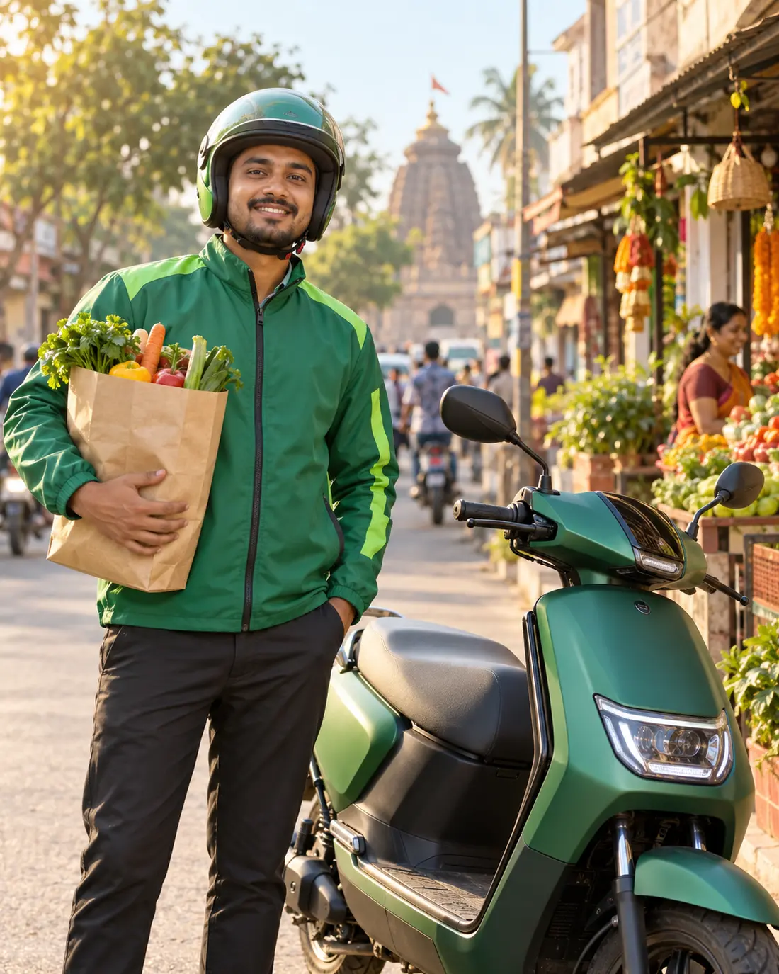 KoKoRo delivery partner with an electric scooter